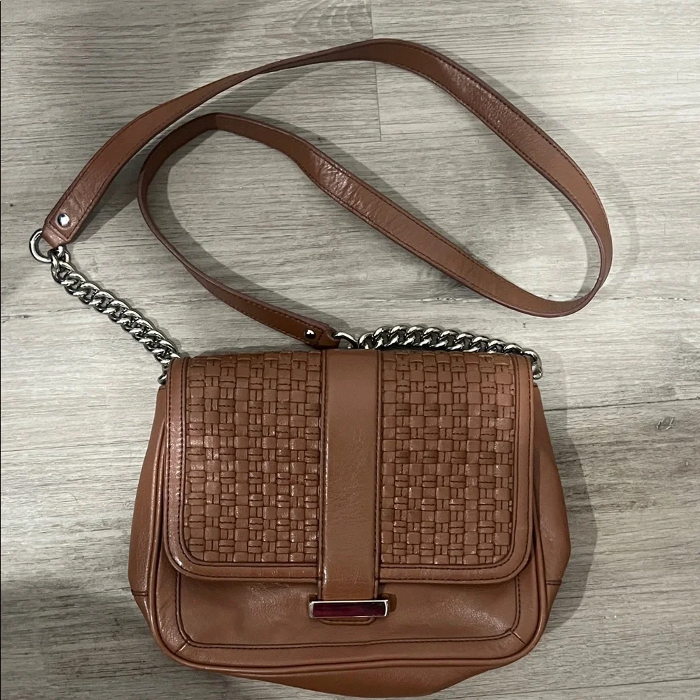 Banana‎ Republic Tan Woven Crossbody Bag
